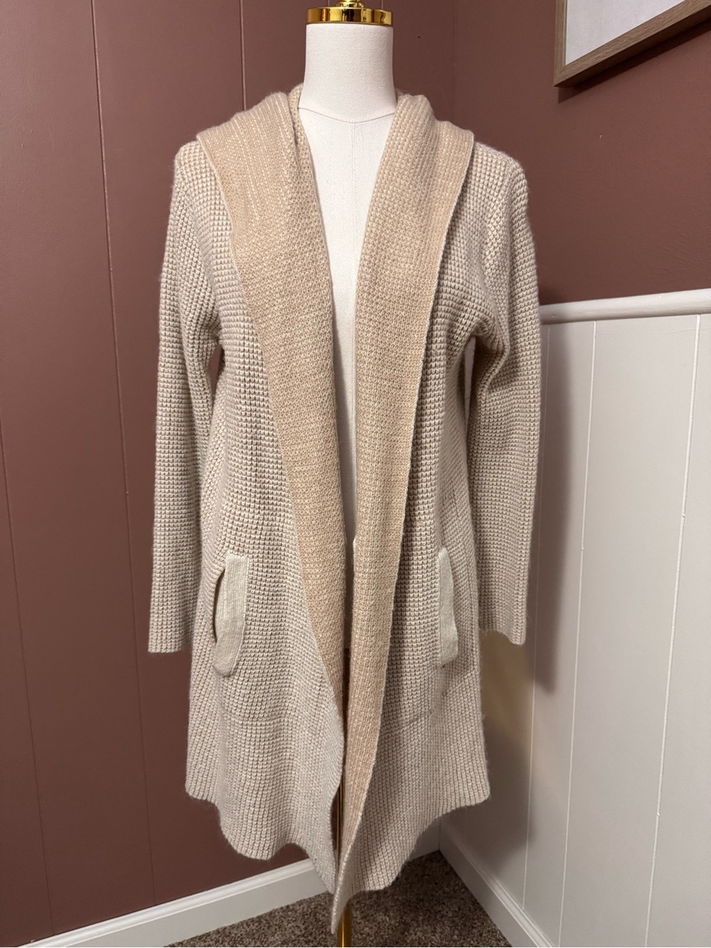 Carve Designs Wool Blend Open Front Hooded Cardigan